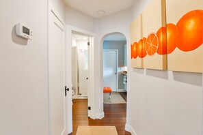 hallway going into bathroom or kitchen