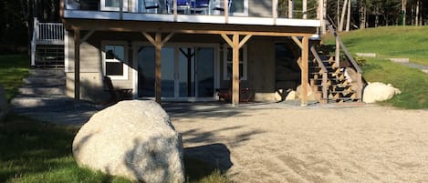 Looking at the house from the beach. 