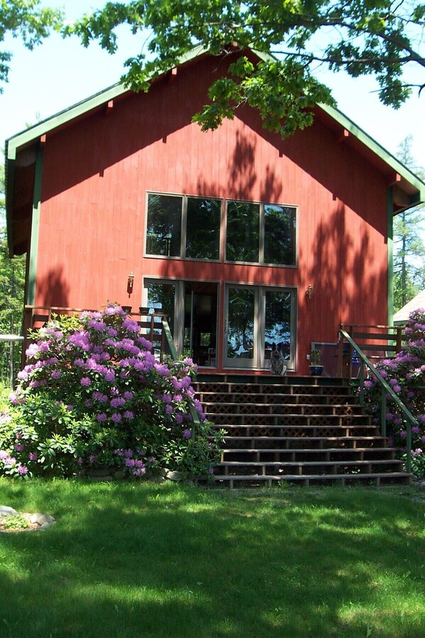 Watch the sunset or deer in the meadow from the back deck.