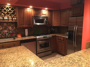 the kitchen