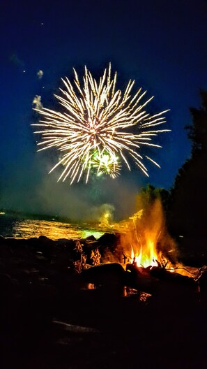 This was on our beach on the 4th of July...