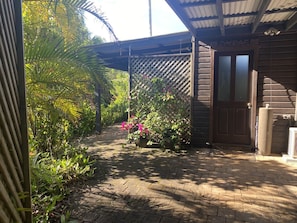 front entrance and private patio