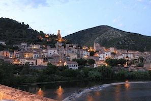 Twilight from the bridge in Roquebrun