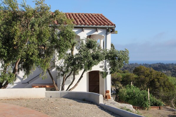 view of guest house from main house