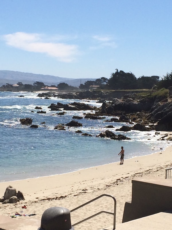 Stroll a half block to Lover's Point Beach.