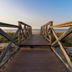 private walkway off 1st floor Deck to the beach