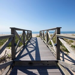 private walkway off 1st floor Deck to the beach