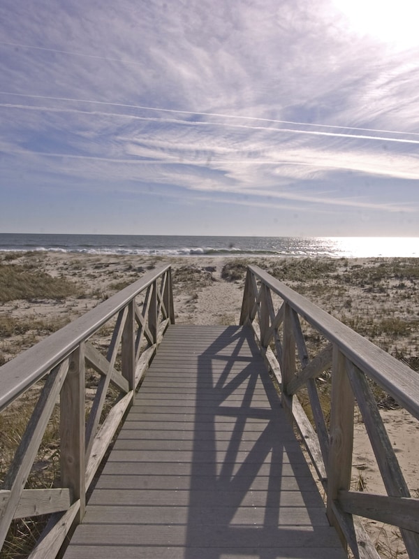 private walkway off 1st floor Deck to the beach