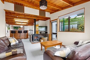 Looking from lounge into the kitchen area