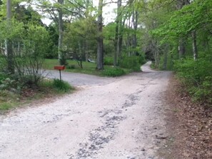 This is Sanctuary Rd- quiet dirt road which is part of a walking/biking trail