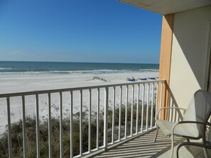 View from the balcony looking north.