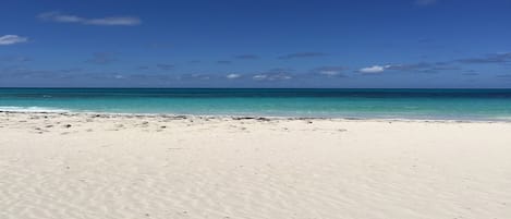 Beach in front of the house