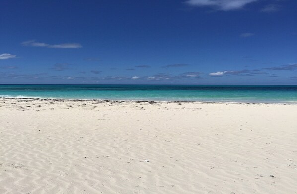 Beach in front of the house