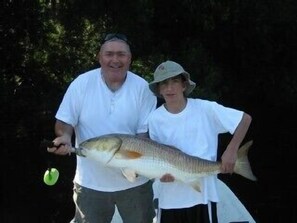 29LB 42' Redfish caught outback in the lagoon