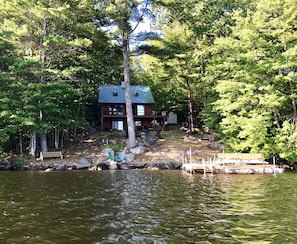 View of the house from right off shore. 