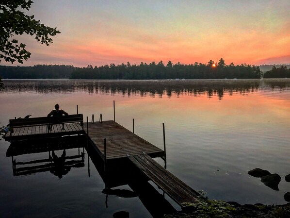 Sunrises from the dock are unparalleled. 