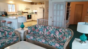 Kitchen, part of entertainment center, from Great Room.