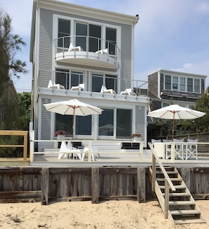 Enjoy living on the beach with sliding glass doors leading to private decks.