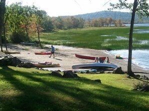 Beach looking from in front of the cottage.