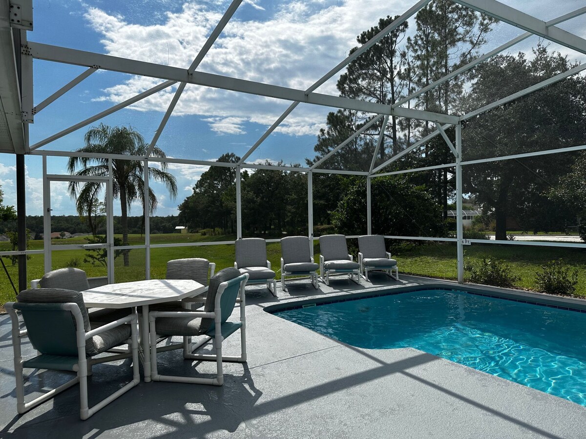 Florida Disney Pool Villa, 5BR/3BA/Game Room On Highlands Reserve Golf Course