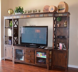 Entertainment center in the living room 
