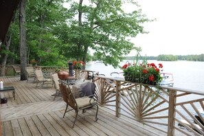 View of upper deck looking over Clear Lake.