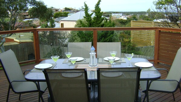 Cocktails on the balcony