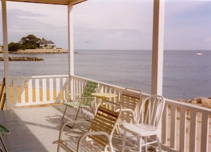 view from the porch facing Long Island Sound