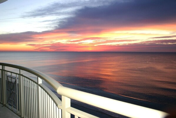 Magnificent sunrise from the expansive balcony