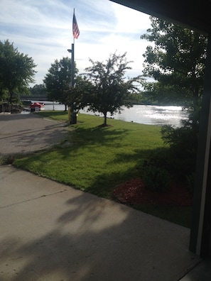 View from Garage to boat launch