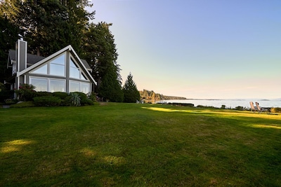 Open Design West Coast Home on 1600 Feet of Private Waterfront