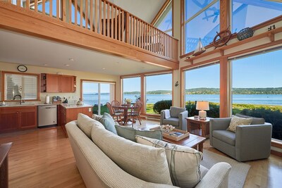 Open Design West Coast Home on 1600 Feet of Private Waterfront