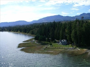 Aerial view of Pearl Point with Beaufort Mountain