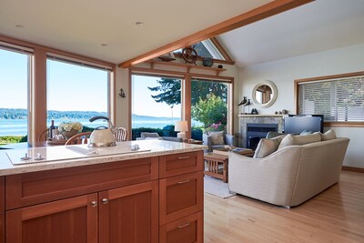 Open Design West Coast Home on 1600 Feet of Private Waterfront