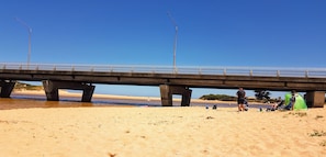 The Curdies river, out the front of the shack.