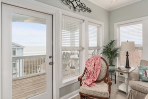 Living room with easy access to deck.