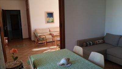 Strategically located flat (98 M²): free WiFi, Garage (2 cars), Terrace, Garden