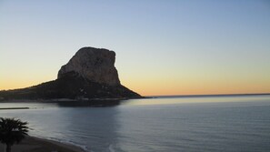 Sun rising on the Penion of Ifach
