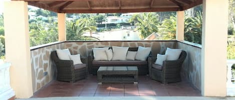 Poolside Gazebo. With Lighting and two electric sockets.