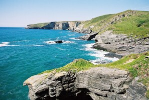 Trebarwith Strand at high tide