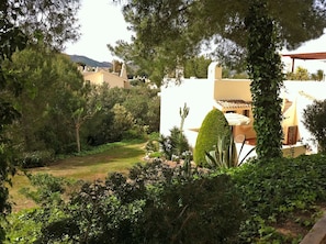 View of villa from communal garden