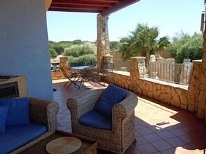 Terrace dining and relaxation area