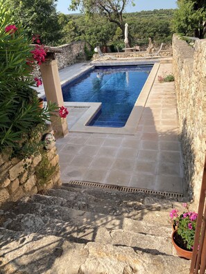 View of pool from upper garden