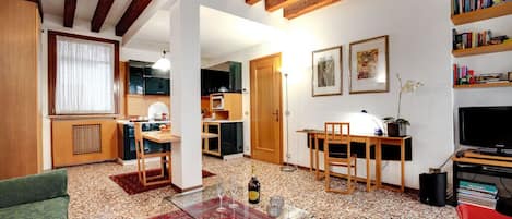 living room with kitchenette