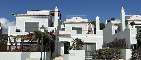 Villa Flores from the private gated road within Vale do Lobo Resort. 