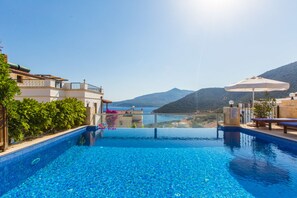 Salt Water Infinity Pool with Sea Views