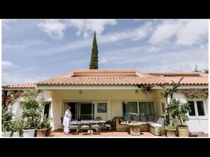 Garden terrace, with two terraces above