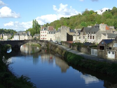 Charming apartment on port of Dinan with garden