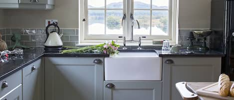 The stunning view of Loch Knockie from the kitchen 