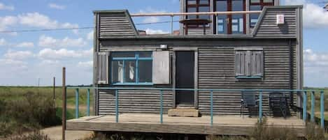 Quirky house over the sea wall